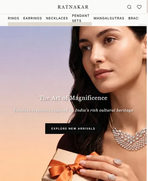 Ratnakar — Luxury Jewellery on a phone