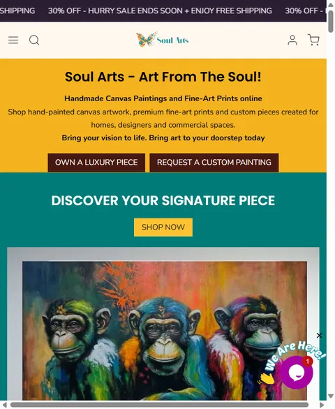 Soul Arts, Australia on a phone